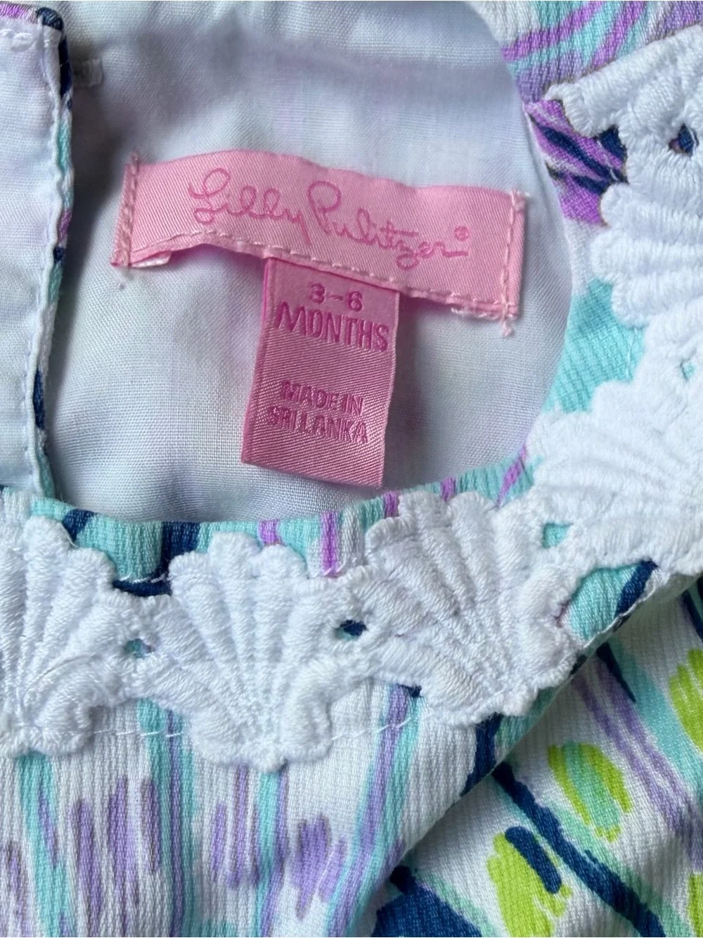 Lilly Pulitzer Shell Print Diaper Cover Set - Aqua, Lavender & Lime